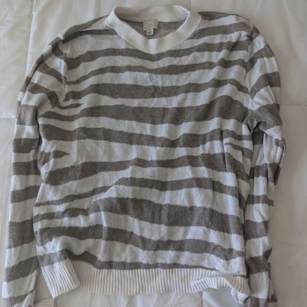 Striped Brown and White Sweater